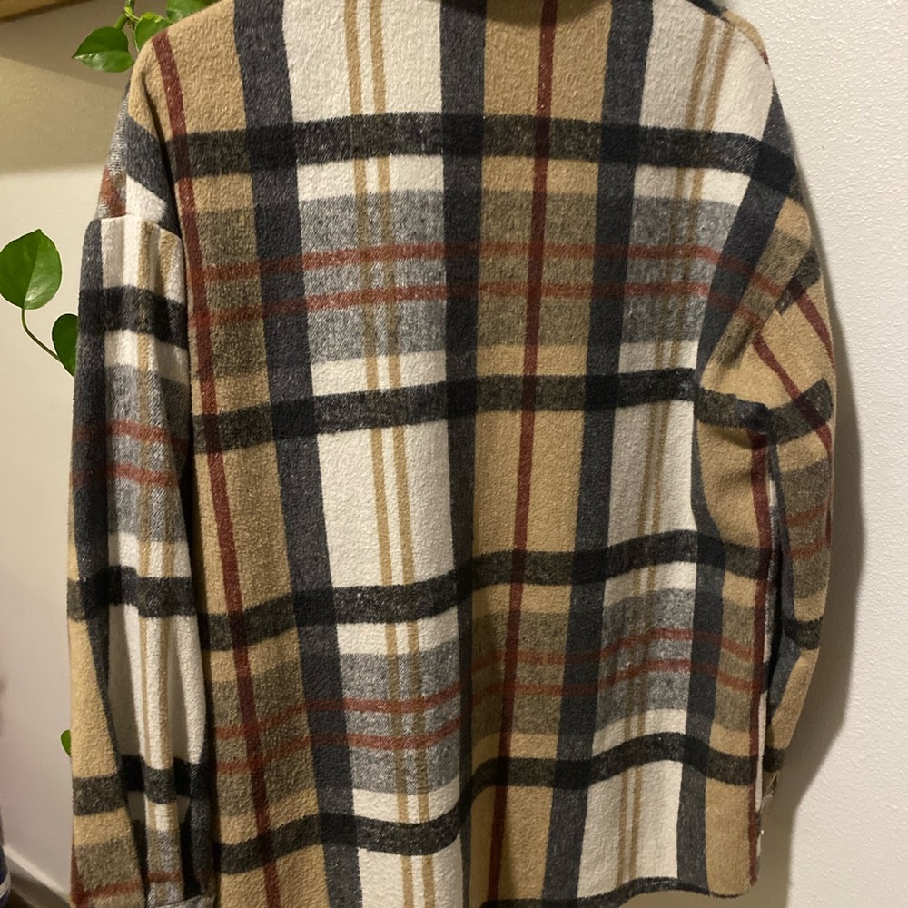 Plaid Button-Up Jacket - Picture 2 of 2